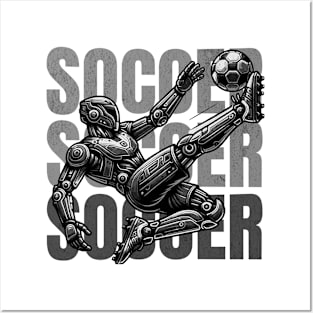 Robot Soccer Player Posters and Art